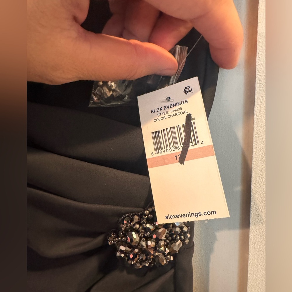 NWT Alex Evenings Contour Collection Side Ruched Cocktail Dress Size 12 - Picture 3 of 3